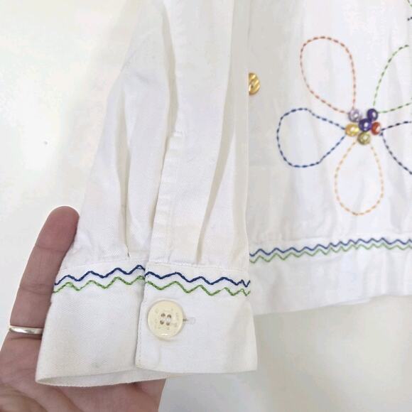 Vintage Embroidered Floral Gardencore Jacket Womens XL Wearable Art Cottage Boho - Picture 6 of 11